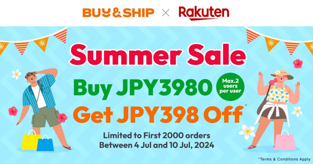 Unlock Summer Savings and Get JPY398 OFF Your Rakuten Japan Orders Over JPY3980!