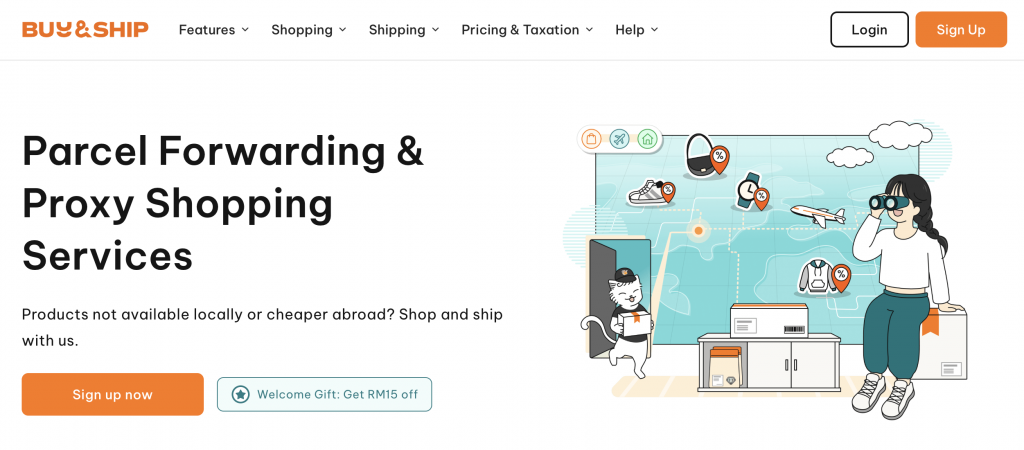 Proxy Shopping Step 01: Go to Buy&Ship Main Site