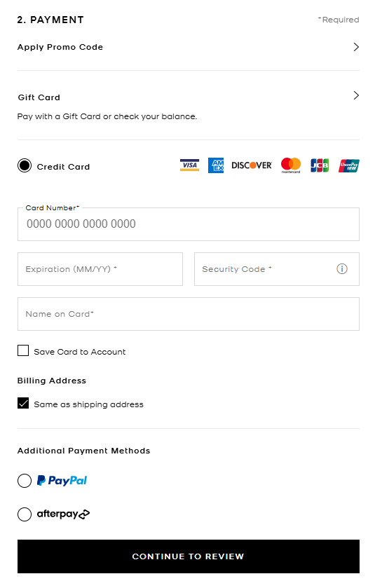 Step 7：Choose your payment method of either credit card, or PayPal.