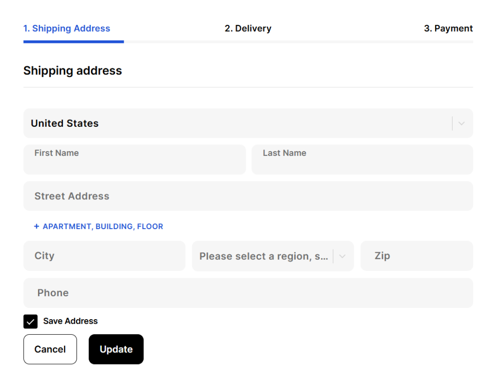 Step 5: Fill in your name with your BNS member ID, BNS United States warehouse address, and contact number. 