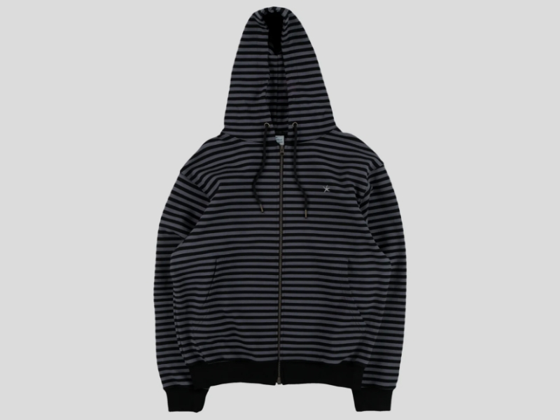 The Coldest Moment TCM stripe hooded zip-up