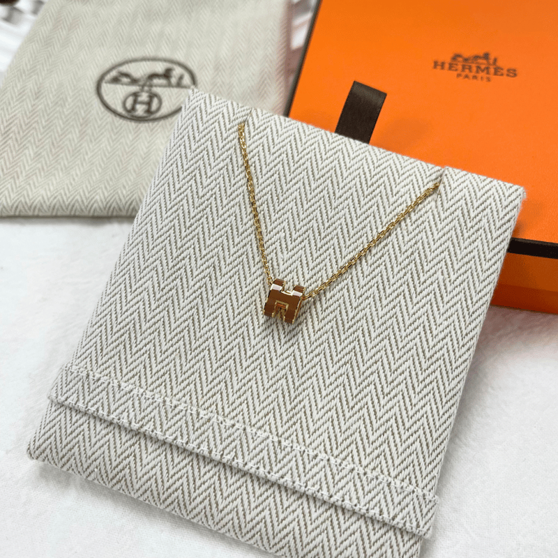 Mini Pop H Necklace - Gold